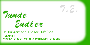 tunde endler business card